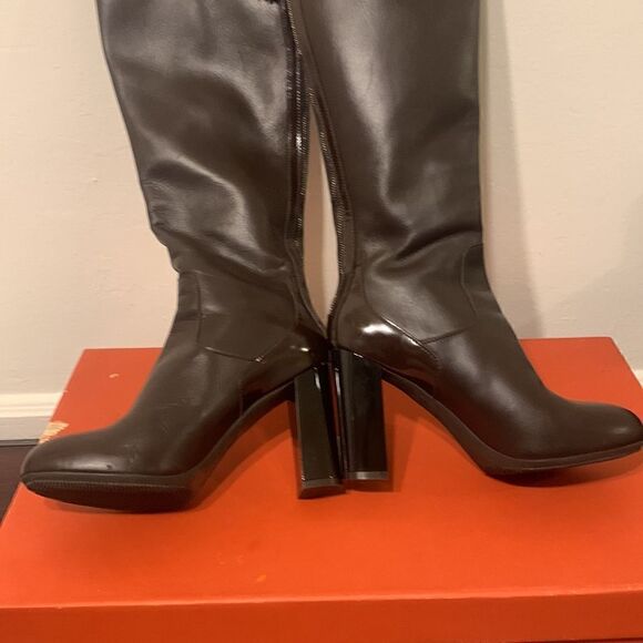 Hogan- Italian designer,  knee high  soft leather and lining boots, size 8,5 - Picture 8 of 9